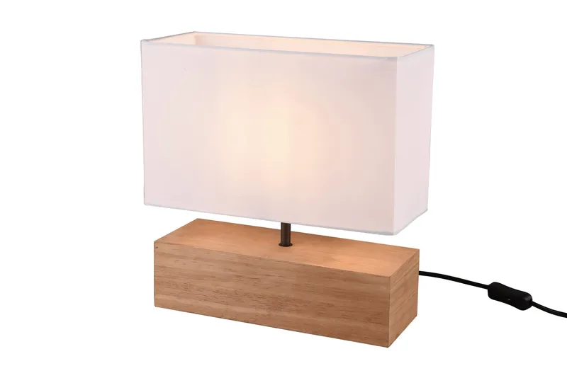 Trio Lighting Woody bordlampe 12X30cm E27 tre/hvit, TRIO