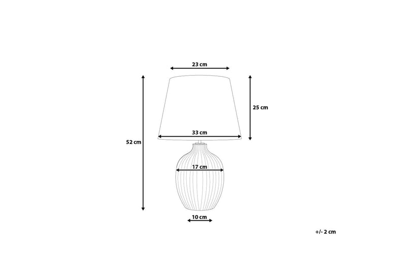 Fergus Bordlampe 33 cm - Hvit - Belysning - Innendørsbelysning & Lamper - Bordlampe