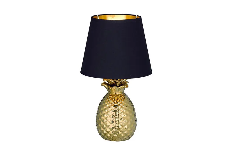 Pineapple Bordlampe 35 cm E14 gull / svart, Gull/Svart