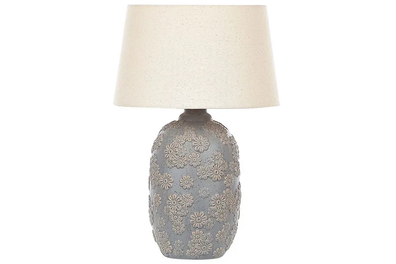 Bracto Bordlampe 46 cm E27, Grå/Lys beige