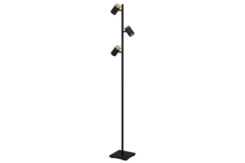 Gulvlampe Eglo Cartagena Svart/Tre med 3 Lamper - Belysning - Innendørsbelysning & Lamper - Soveromslampe