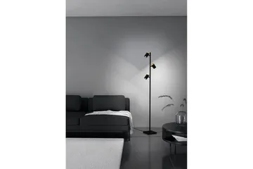 Gulvlampe Eglo Cartagena Svart/Tre med 3 Lamper - Belysning - Innendørsbelysning & Lamper - Soveromslampe