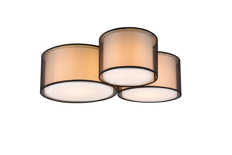 Burton Taklampe 3-os E27 Mattsvart