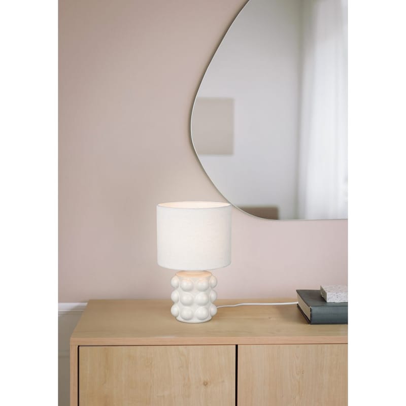 Bordlampe TRIO Kate - 30 cm, Hvit - Belysning - Innendørsbelysning & Lamper - Nattlampe - Nattlampe bord