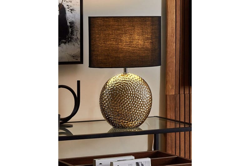 Libbelo Bordlampe 51 cm E27 - Gull/Svart - Belysning - Innendørsbelysning & Lamper - Nattlampe - Nattlampe bord
