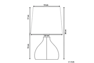 Thasall Bordlampe 36 cm E14 - Natur/Hvit - Belysning - Innendørsbelysning & Lamper - Nattlampe - Nattlampe bord