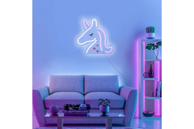 Neon Unicorn Just Light Dekorativ Lampe - Belysning - Innendørsbelysning & Lamper - Dekorasjonsbelysning