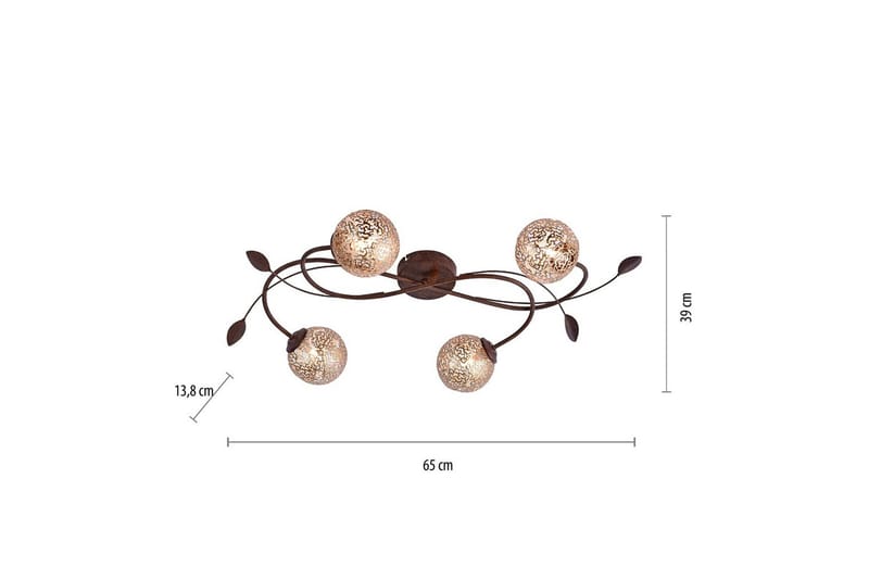 Taklampe Greta - 39x13,8x65 cm - Belysning - Innendørsbelysning & Lamper - Soveromslampe - Taklampa sovrum