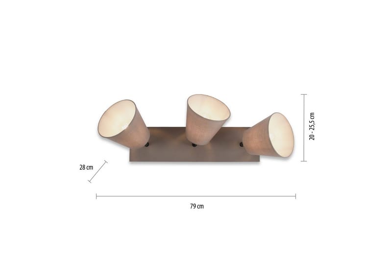 Taklampe Riala - 28x25,5x79 cm - Belysning - Innendørsbelysning & Lamper - Soveromslampe - Taklampa sovrum