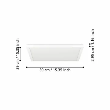 Taklampe Rovito Hvit - 39 cm - Belysning - Innendørsbelysning & Lamper - Soveromslampe - Taklampa sovrum