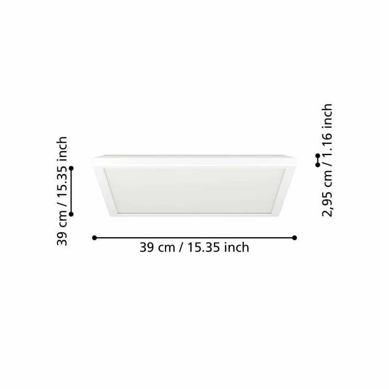 Taklampe Rovito Hvit - 39 cm - Belysning - Innendørsbelysning & Lamper - Soveromslampe - Taklampa sovrum