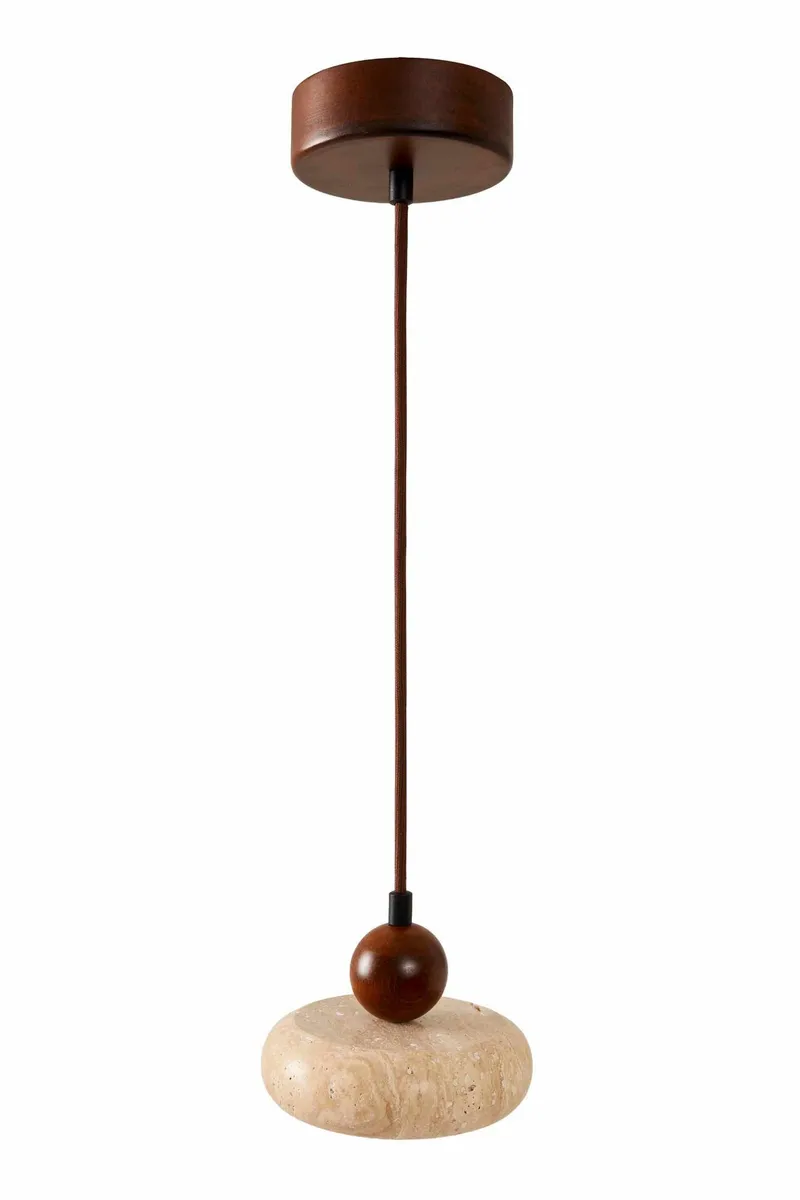 Serros pendellampe, Beige og Valnøtt