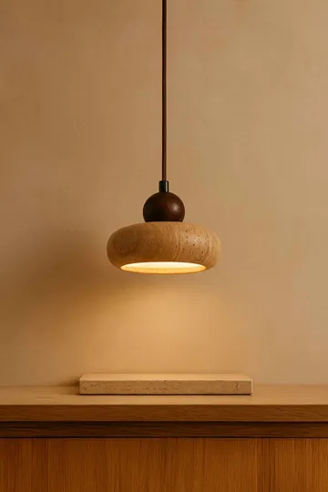 Serros pendellampe - Beige og Valnøtt - Belysning - Innendørsbelysning & Lamper - Taklampe - Krystallkrone & takkrone