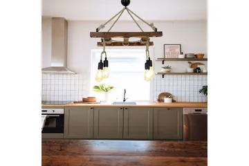 Taklampe Eluna Valnøtt - Brun - Belysning - Innendørsbelysning & Lamper - Taklampe - Pendellamper & Hengelamper