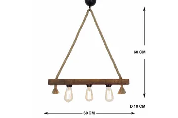 Taklampe Kutuk Valnøtt - Brun - Belysning - Innendørsbelysning & Lamper - Taklampe - Pendellamper & Hengelamper