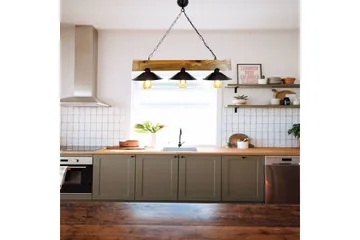 Taklampe Noveth Valnøtt / Svart - Svart/Mørkebrun - Belysning - Innendørsbelysning & Lamper - Taklampe - Pendellamper & Hengelamper
