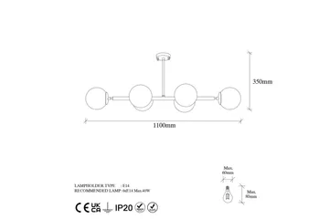 Taklampe Subin Flat Svart / Krem - Svart / Krem - Belysning - Innendørsbelysning & Lamper - Taklampe - Pendellamper & Hengelamper