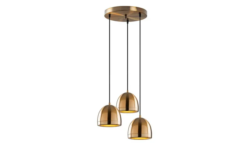 Taklampe Venor Rund Vintage, Kobber