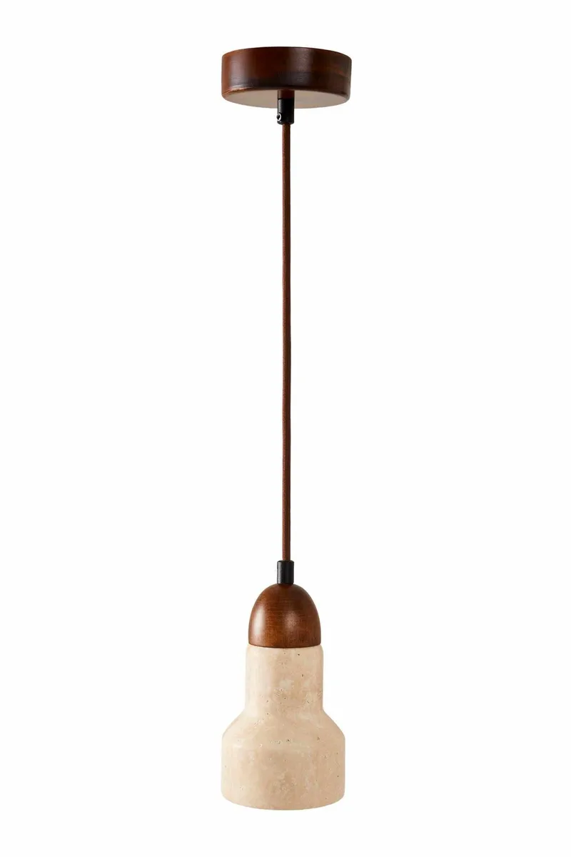 Talvenn pendellampe, Beige og Valnøtt