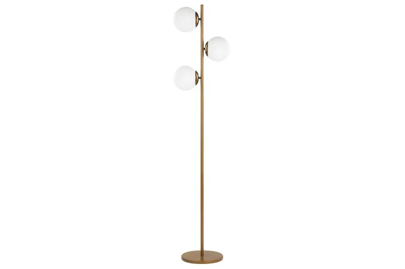 Thaslo Gulvlampe 153 cm, Gull/Hvit
