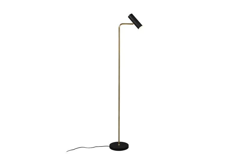 Trio Lighting Marley gulvlampe GU10 matt messing/matt svart, Messing/Matt svart