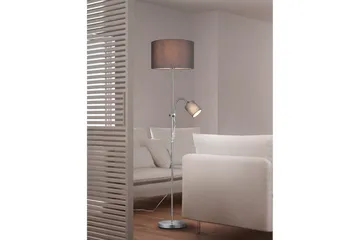 Trio Lighting Owen gulvlampe E27+E14 grå - Belysning - Innendørsbelysning & Lamper - Gulvlampe - Toarmet gulvlampe