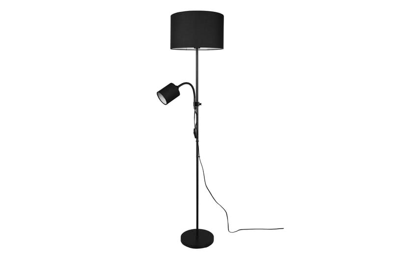 Trio Lighting Owen gulvlampe E27+E14 svart - Belysning - Innendørsbelysning & Lamper - Gulvlampe - Toarmet gulvlampe