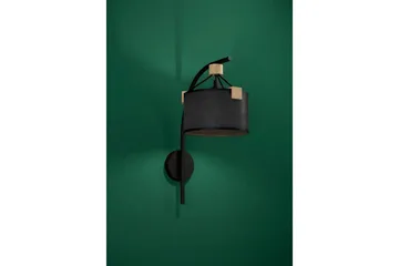Vegglampe Eglo Potosi Svart/Tre - Belysning - Innendørsbelysning & Lamper - Soveromslampe