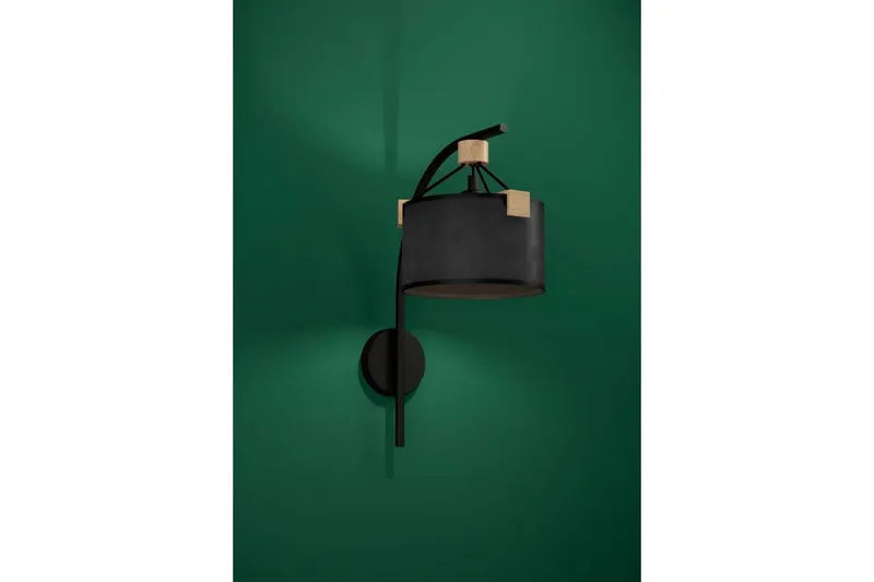 Vegglampe Eglo Potosi Svart/Tre - Belysning - Innendørsbelysning & Lamper - Soveromslampe