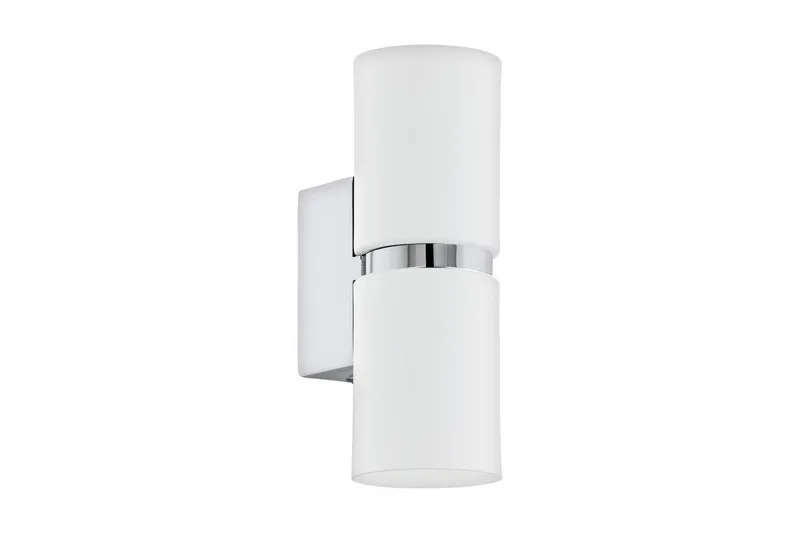 Vegglampe Eglo Passa Ø60 mm krom, hvit, Krom/Hvit