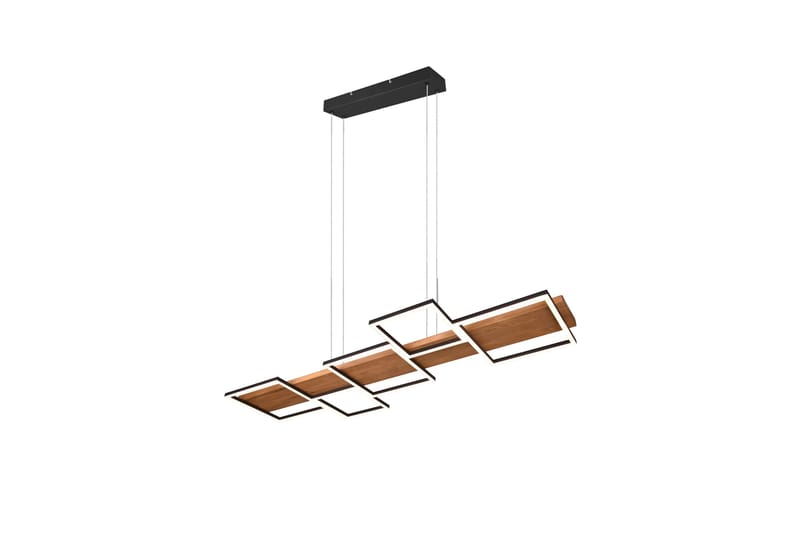 Harper LED-Pendellampe Mattsvart/Tre