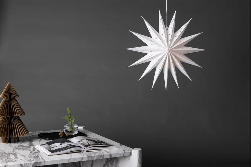 Lindvallen Adventsstjerne / Julelampe 60 cm - Hvid - Belysning - Julebelysning - Julelys