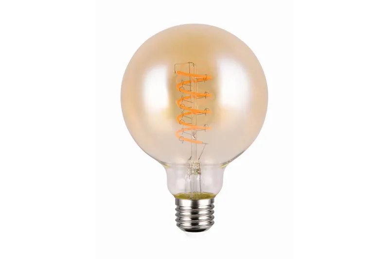 Trio Lighting LK LED E27 filament big globe 4W 200lm 1800K brun
