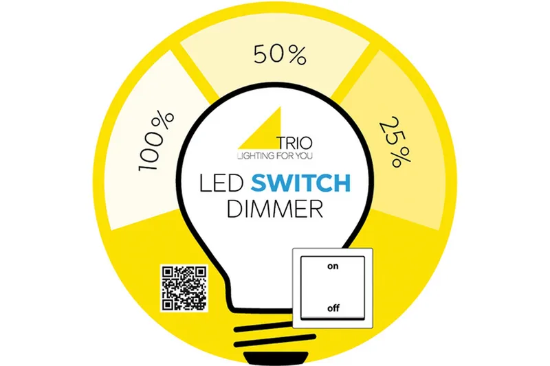 Trio Lighting LK LED E27 filament globe 9W 1055lm 3000K hvit switch dimmer - Belysning - Lyspærer & lyskilder - LED-belysning - LED-pære