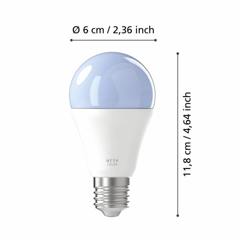 Lyskilde 2xLM-ZIG-RGB/CCT E27 A60 9W Bryter - 6 cm - Belysning - Lyspærer & lyskilder - LED-belysning - LED-pære