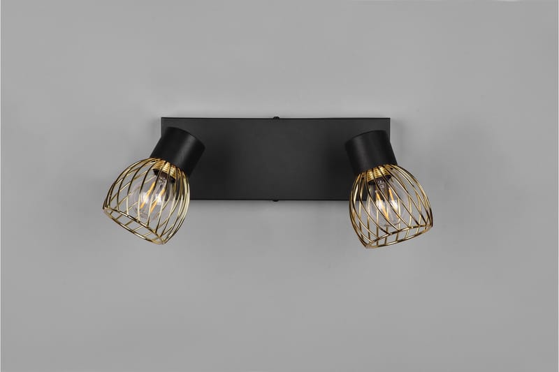 Trio Lighting Ardon Spotlight 2L E14 matt svart/ polert messing - Belysning - Lyspærer & lyskilder - Spotlights & downlights