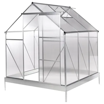 Drivhus for hage Apulia Sølv 190 cm - Sølv/Transparent - Hage - Dyrking & hagearbeid - Drivhus