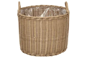 Trädgårdskruka Beliani Pendula set om 3 Brun Nature - Hage - Dyrking & hagearbeid - Dyrking - Blomsterpotter - Store blomsterkrukker