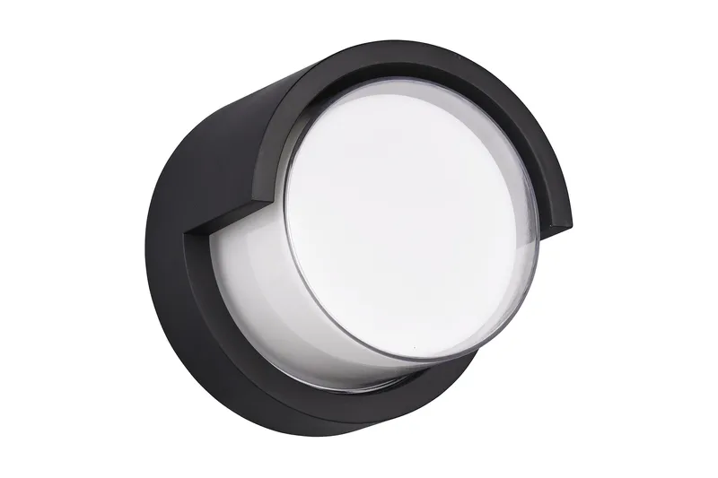 Puno LED-Vegglampe Pyöreä Mattsvart