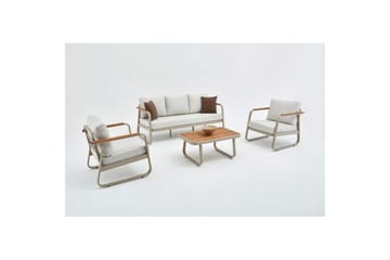 Hage loungesett Rio Beige - Beige - Hagemøbler - Loungemøbler - Sofagruppe utendørs