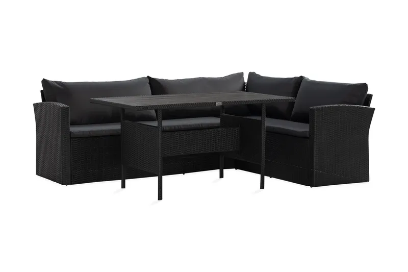 James Light Sofagruppe 5-seter - Svart - Hagemøbler - Loungemøbler - Sofagruppe utendørs