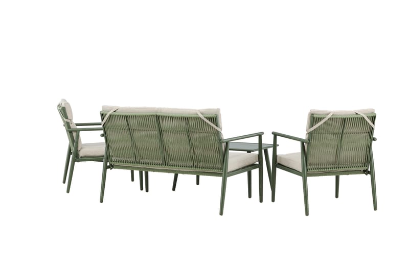 Mazzaro Sofagruppe Utendørs 4-seter - Grønn/Beige - Hagemøbler - Loungemøbler - Sofagruppe utendørs