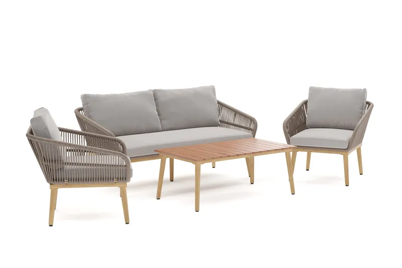 Morrocco sofagruppe utendørs - Brun - Hagemøbler - Loungemøbler - Sofagruppe utendørs
