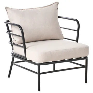 Sofagruppe utendørs 5-seter Ponzone - Beige/Svart - Hagemøbler - Loungemøbler - Sofagruppe utendørs