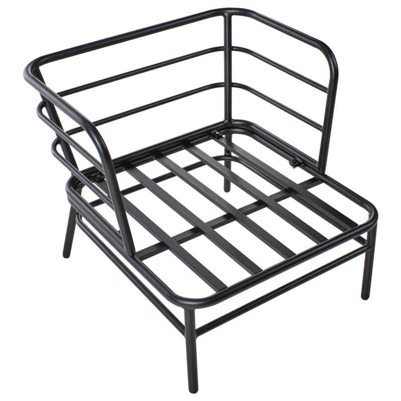 Sofagruppe utendørs 5-seter Ponzone - Beige/Svart - Hagemøbler - Loungemøbler - Sofagruppe utendørs
