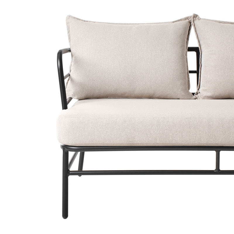 Sofagruppe utendørs 5-seter Ponzone - Beige/Svart - Hagemøbler - Loungemøbler - Sofagruppe utendørs