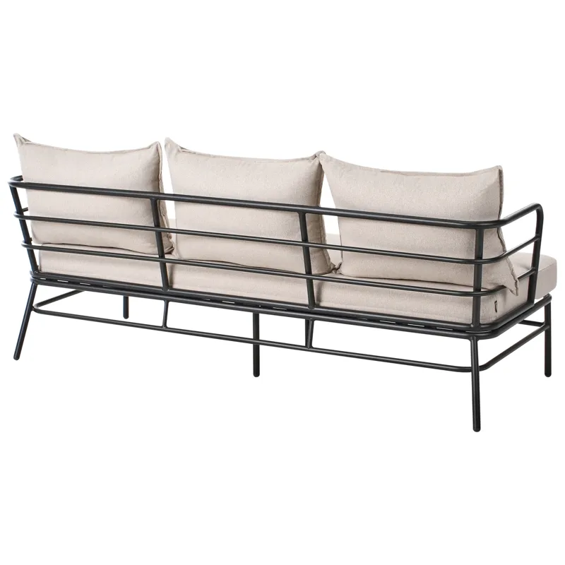 Sofagruppe utendørs 5-seter Ponzone - Beige/Svart - Hagemøbler - Loungemøbler - Sofagruppe utendørs