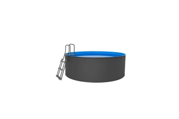 Basseng Stål Swim & Fun Santorini rundt Ø350 x 90 cm - Ø350 x 90 cm - Hage - Utendørsbad - Basseng - Frittstående basseng