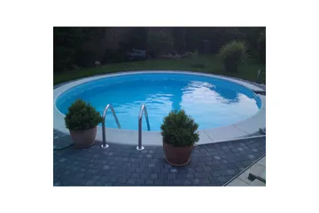 Stålveggspool Planet Pool Premium Rund Ø 3,5 m, Persia Blå, 1,5 m - Ø 3,5 m, Persia Blå, 1,5 m - Hage - Utendørsbad - Basseng - Frittstående basseng