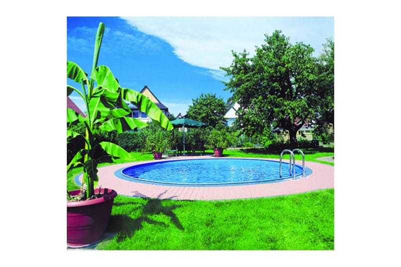 Stålveggspool Planet Pool Premium Rund Ø 3,5 m, Persia Blå, 1,5 m - Ø 3,5 m, Persia Blå, 1,5 m - Hage - Utendørsbad - Basseng - Frittstående basseng